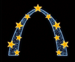 Световая арка звезды ДC-15 для города парка сквера улицы и торгового центра