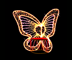 Световая фотозона Бабочка ДС-3 для города парка сквера улицы и торгового центра